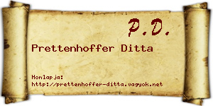 Prettenhoffer Ditta névjegykártya